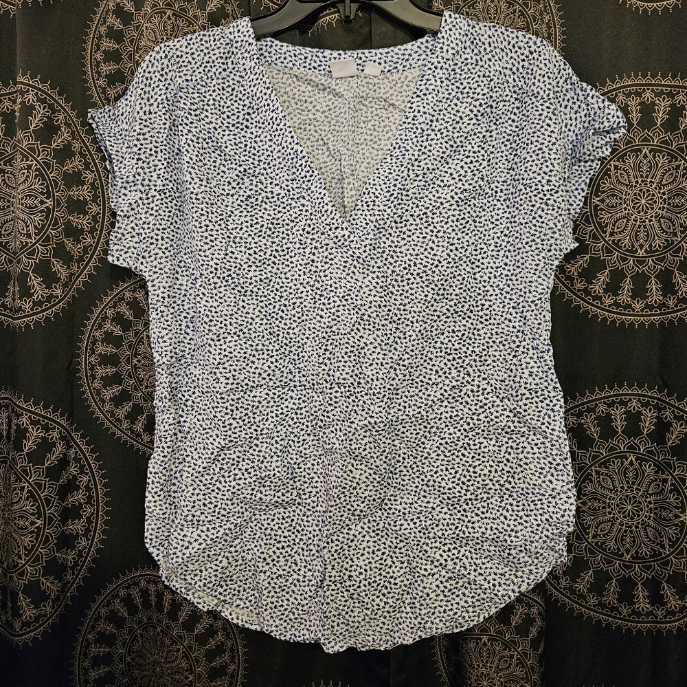 Gap White and Blue Blouse